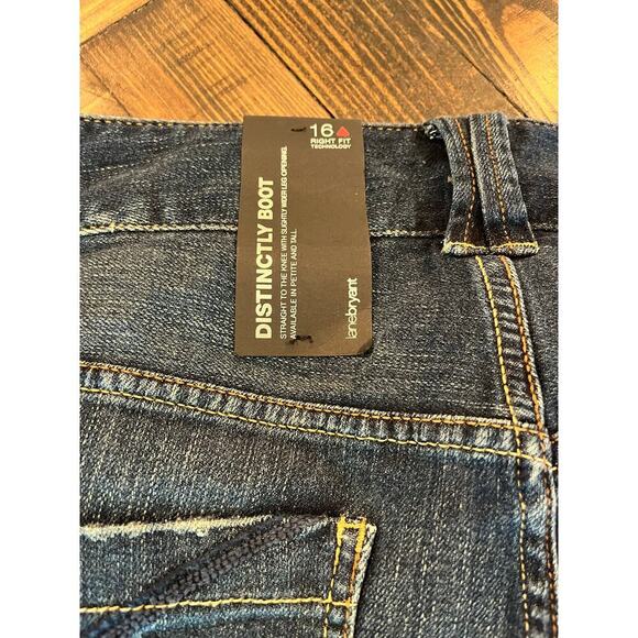 Lane Bryant Distinctly Boot Jeans Womens 16P Blue Petite Stretch Comfy Western - Picture 11 of 12